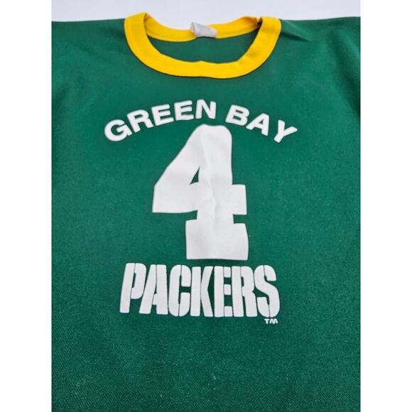 Vtg Hutch Unisex Youth M Green Bay Packers 4 Shirt - Picture 2 of 6